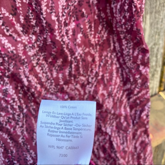 5/$20 Eddie Bauer Pink/maroon floral sleeveless top sz M - Picture 9 of 10